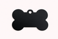 Dog Tag Bone Shaped Black