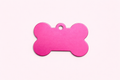 Dog Tag Bone Shape Dark Pink