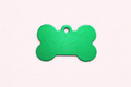 Dog Tag Bone Shape Emerald Green