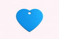 Dog Tag Heart Shape Vibrant Blue