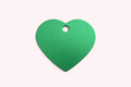 Dog Tag Heart Shape Emerald Green