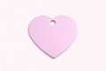 Dog Tag Heart Shape Pastel Pink