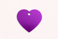 Dog Tag Heart Shape Purple