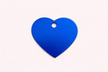 Dog Tag Heart Shape Vibrant Blue
