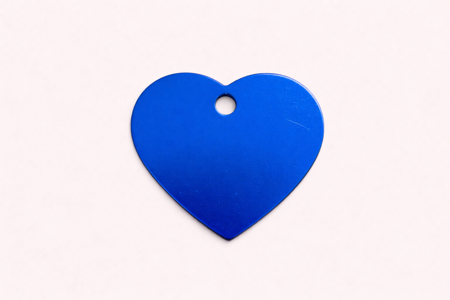 Dog Tag Heart Shape Vibrant Blue