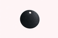 Dog Tag Small Round Black