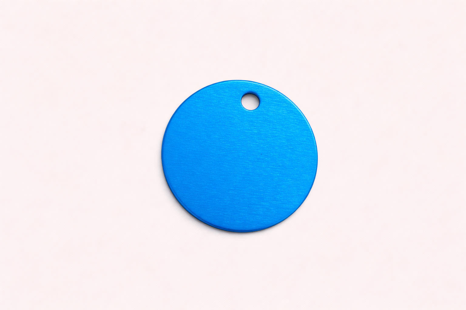 Dog Tag Small Round Light Blue