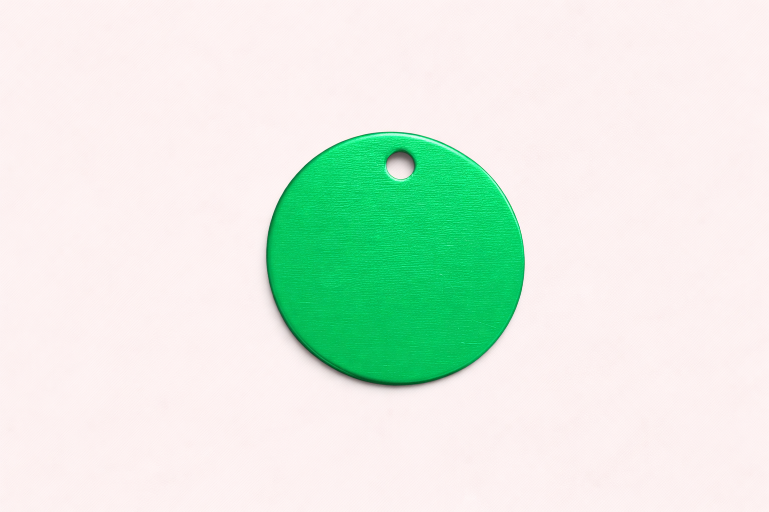 Dog Tag Round Small Emerald Green