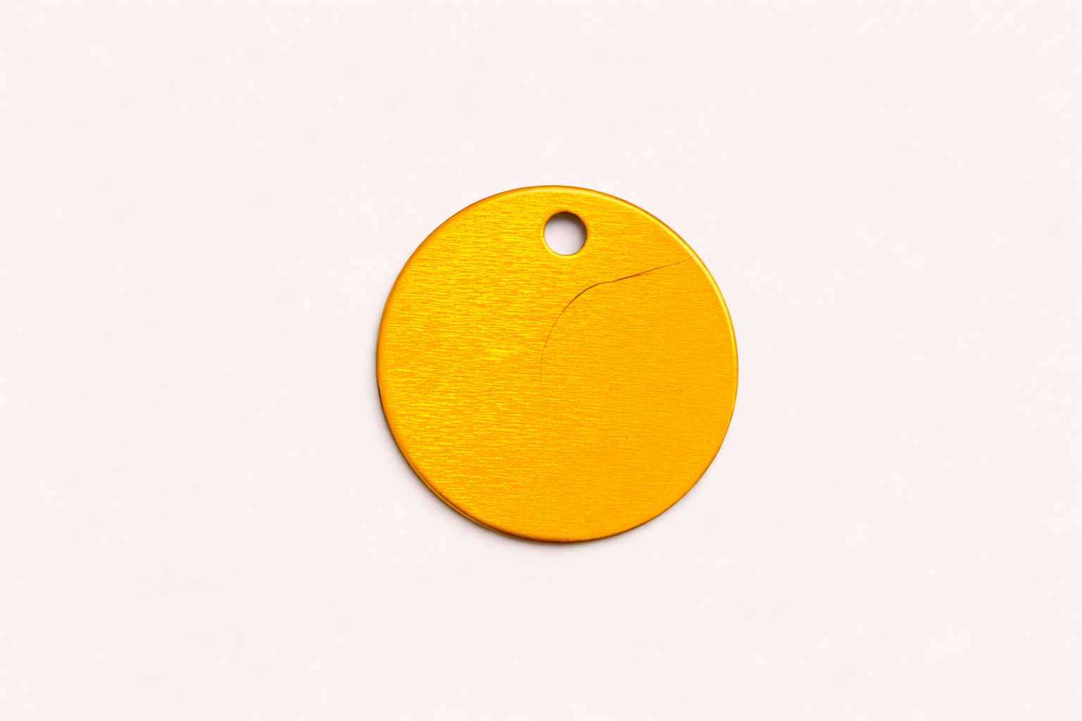 Dog Tag Round Small Orange