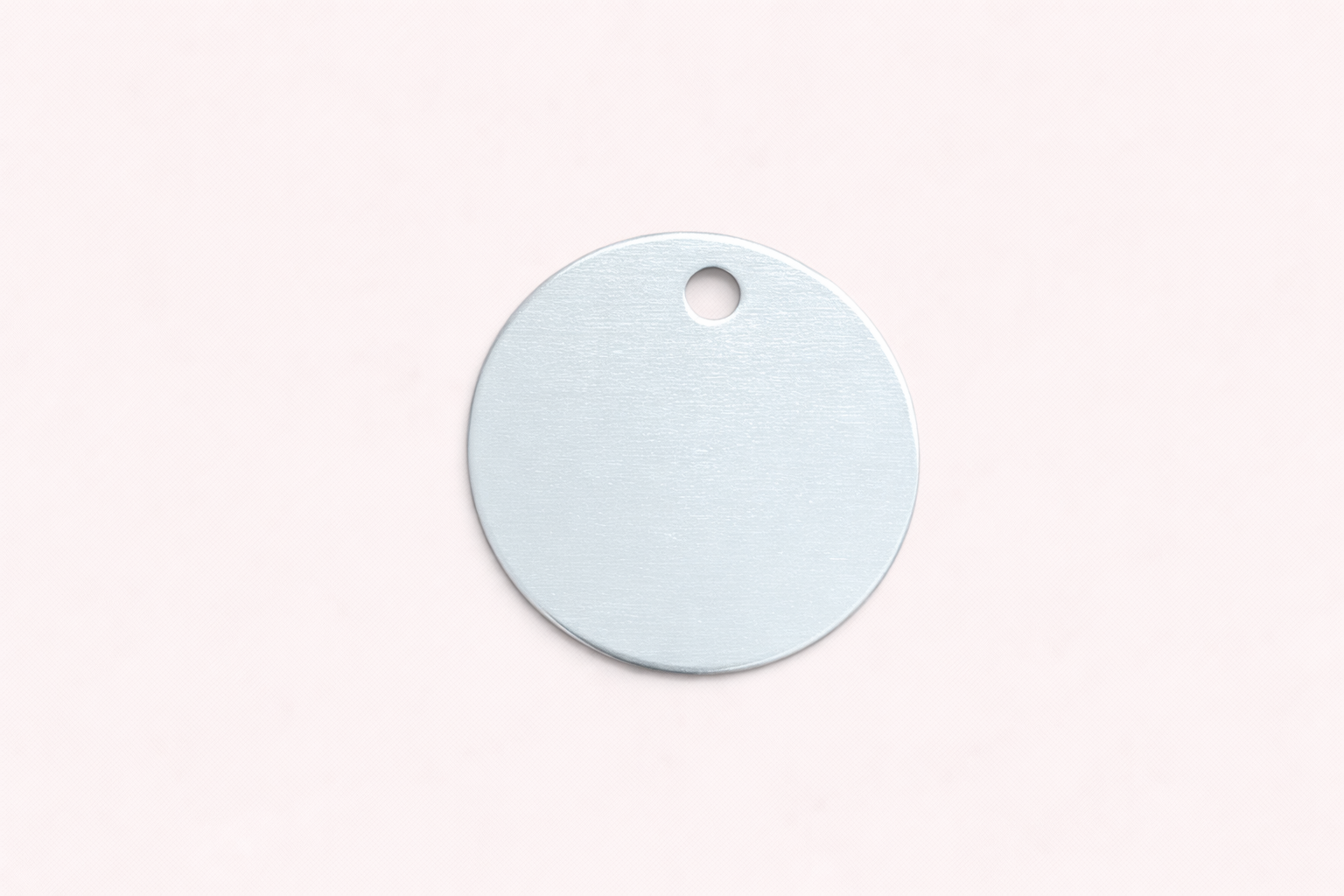 Dog Tag Round Small Silver