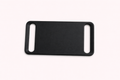 Dog Tag Square Slips on collar in Black