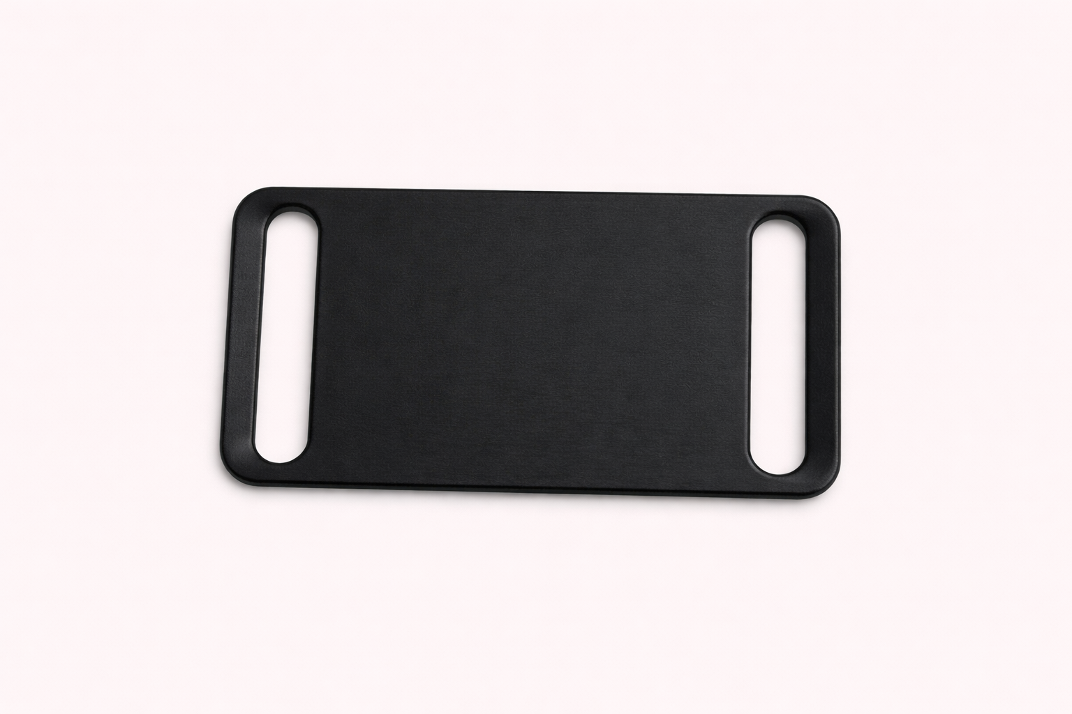 Dog Tag Square Slips on collar in Black