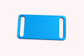 Dog Tag Square slips on collar in light blue