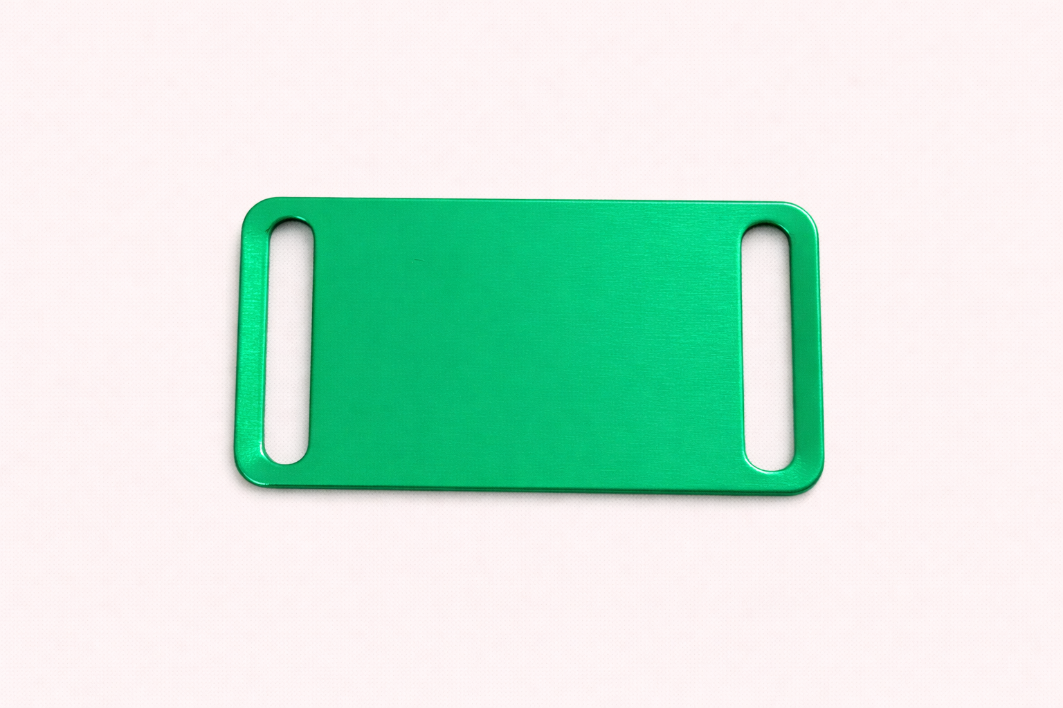 Dog Tag Square Slips on collar in Emerald Green