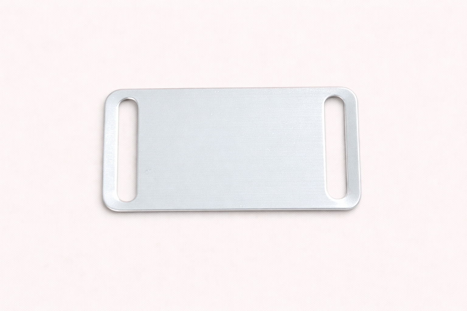 Dog Tag Square slips on collar in Silver
