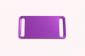 Dog Tag Square Slips on collar in Purple