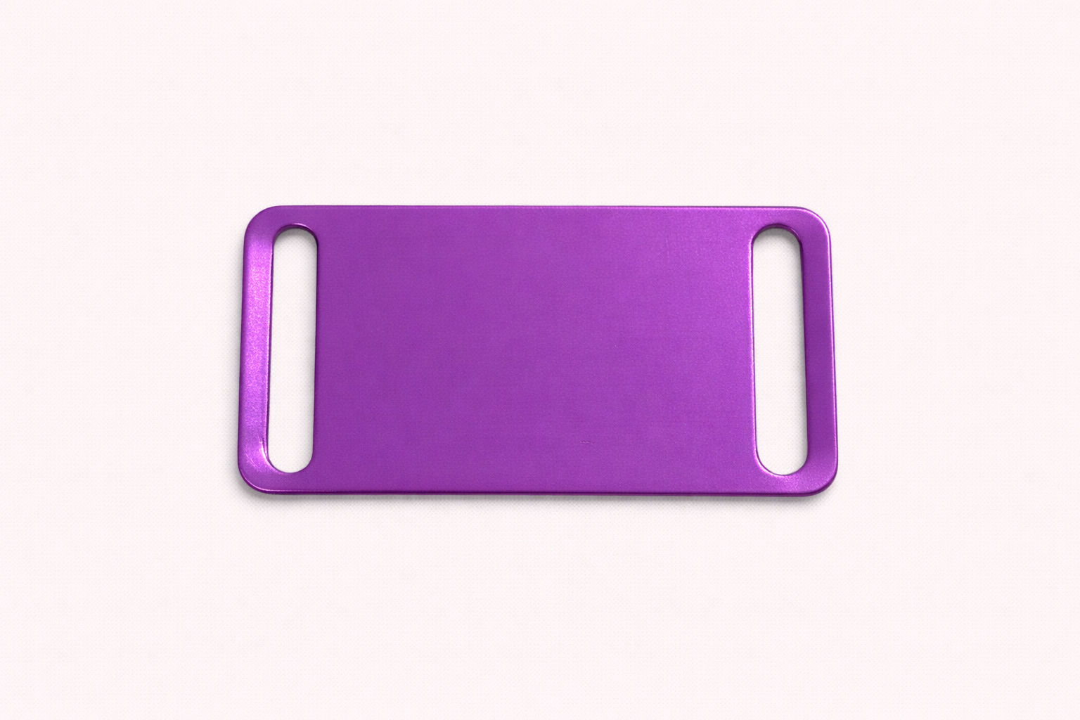 Dog Tag Square Slips on collar in Purple
