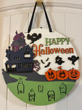 Door Hanger Happy Halloween 10 inch