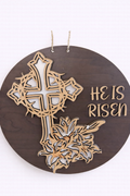 Dorr Hanger Maple He Is Risen on 12 inch