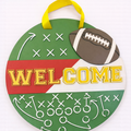 Door Hanger Welcome Football theme 10 inch