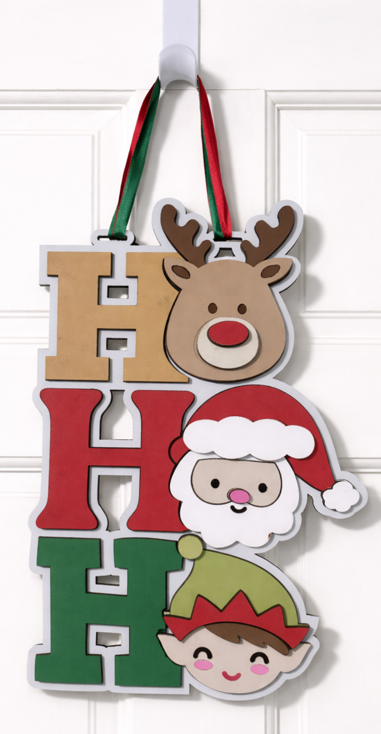 Door Hanger Ho Ho Ho 16 inch