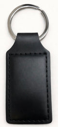 Key Chain Leather Square Black
