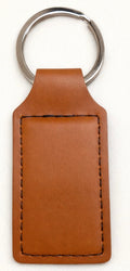 Key Chain Leather Square in Brown