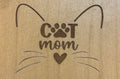 Magnet - Cat Mom with cat with whiskers and ears