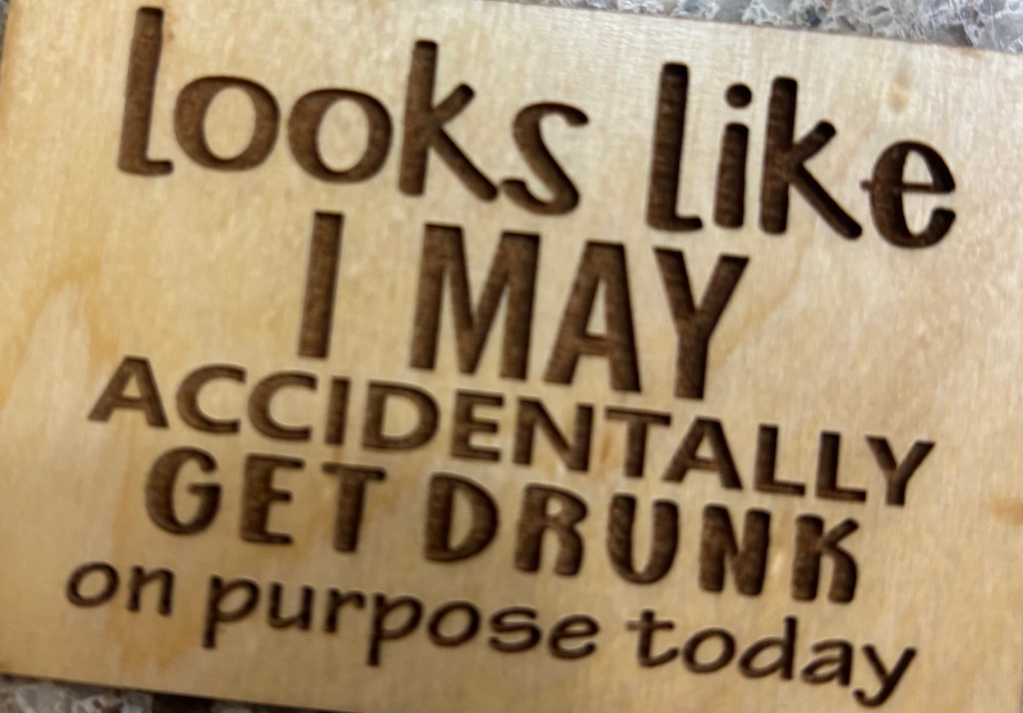 Magnet Looks Like I May Accidentally Get Drunk On Purpose Today