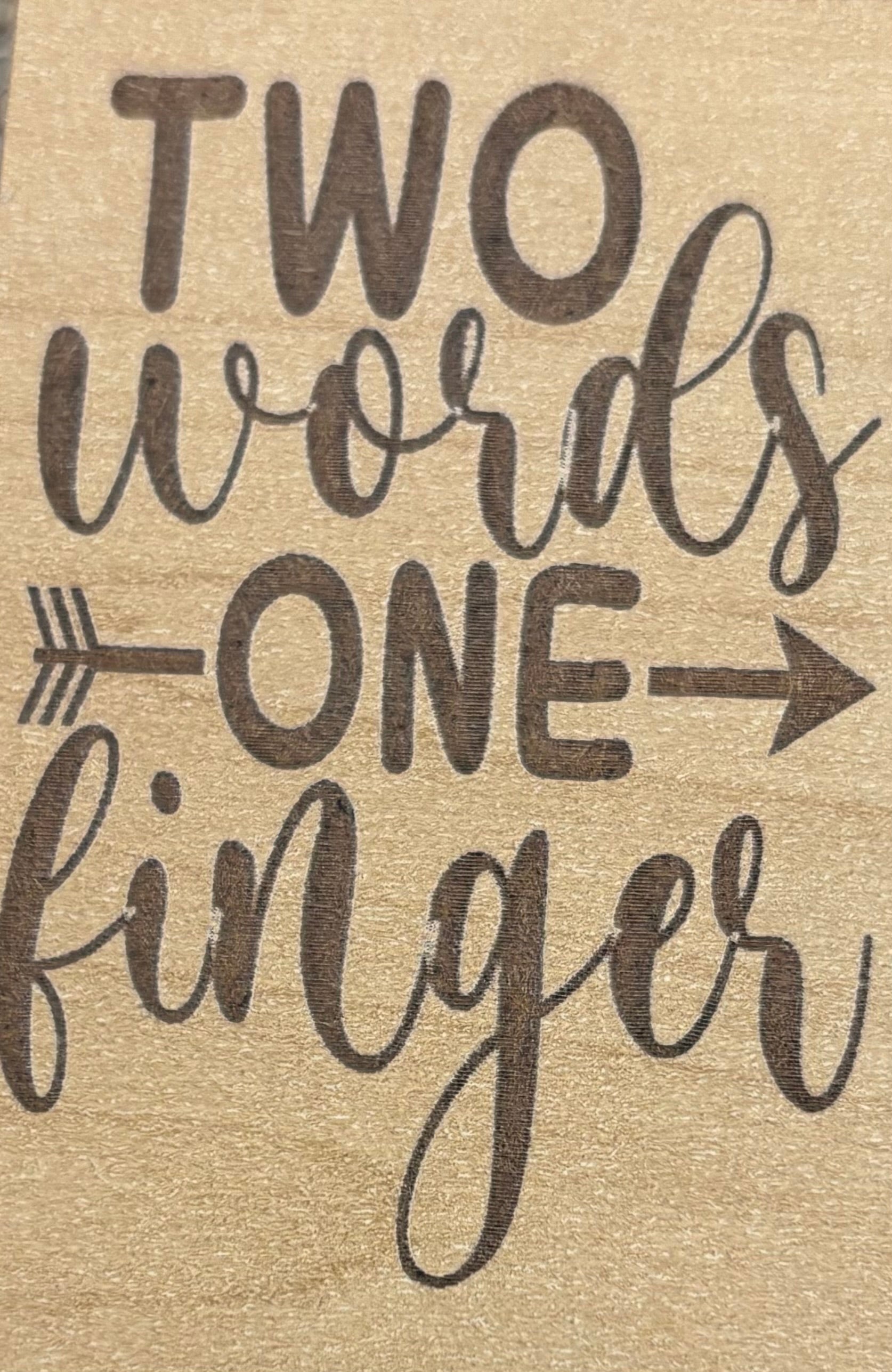 Magnet Two Words One Finger