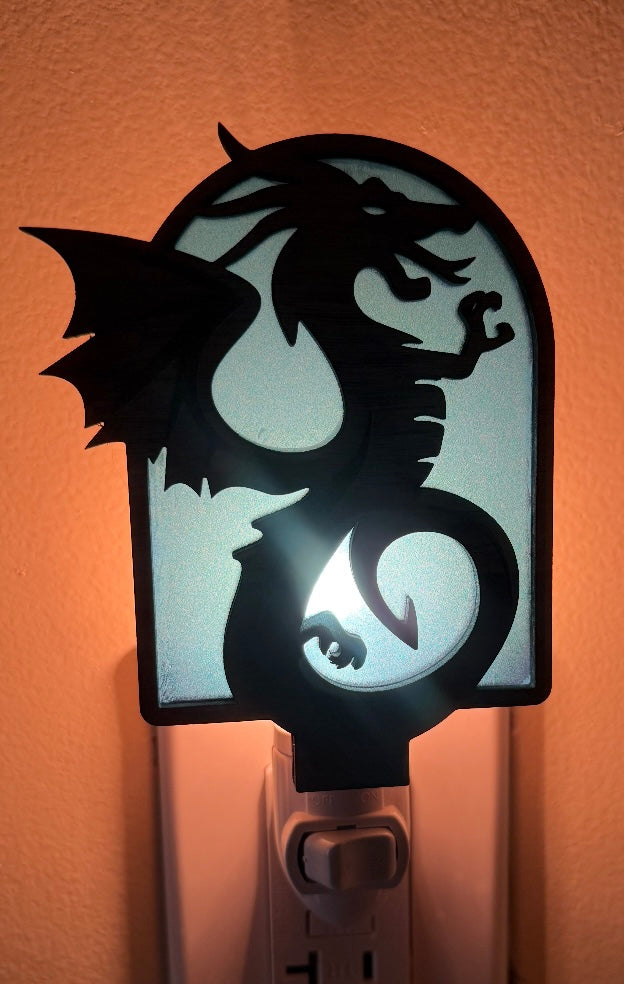 Night Light Dragon with blue background