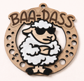 Ornament Oak with Sheep saying  BAA-DASS