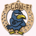 Ornament Oak Bird Saying F-CAW-F