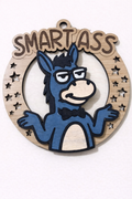 Ornament Oak Donkey Saying SMART ASS
