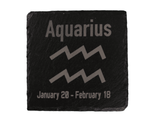 A black square with the word aquarius written on it.