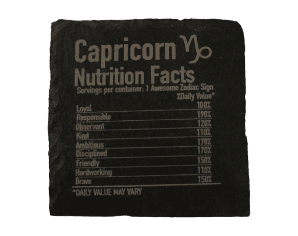 A nutritional label for capricorn is shown.