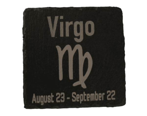 A black square with the virgo symbol on it.