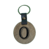 A key chain with the letter o on it.
