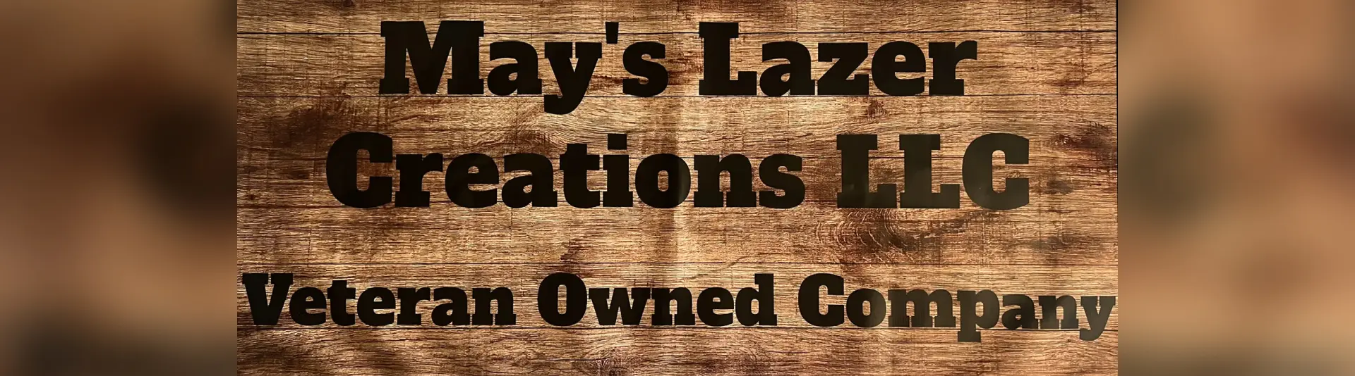 A wooden sign that says today 's lazy creations is an owned company.